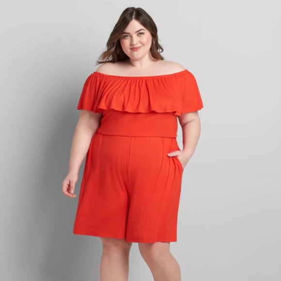 Lane Bryant Pants - Lane Bryant Multiway Orange Romper NWT SIze 18/20